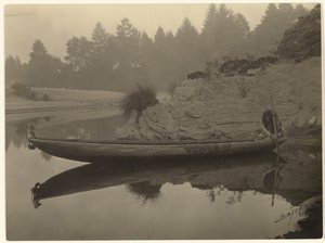 Halászat kenuból - Hupa alkotó: Edward S. Curtis