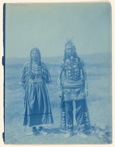 Piegan Mann und Frau alkotó: Edward S. Curtis