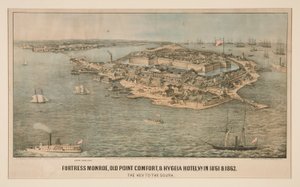 Monroe erőd, Old Point Comfort és Hygeia Hotel, Va. 1861-ben és 1862-ben alkotó: Edward Sachse