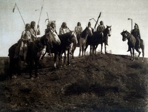 Amerikai indiánok: apsaroke harcos lóháton alkotó: Edward Sheriff Curtis