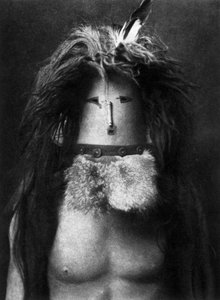 A navahó indián Haschebaad istennőnek öltözött alkotó: Edward Sheriff Curtis
