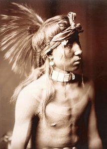 Shows As He Goes – Edward S. Curtis, 1904 körül (tónusos ezüst nyomat) alkotó: Edward Sheriff Curtis