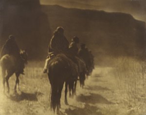 Az eltűnő verseny Navaho Plate 1, 1. kötet az Észak-amerikai indián sorozatból, c. 1904 (oroton) alkotó: Edward Sheriff Curtis