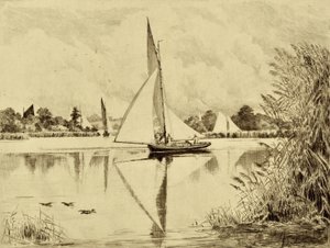 The Bure: On Wroxham Road, 1880 körül (rézkarc)