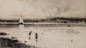 Broughty komp Tayportból (rézkarc) alkotó: Edward Smith Hodgson
