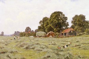 Szénakészítés Fittleworthben, Sussexben (olaj, vászon)