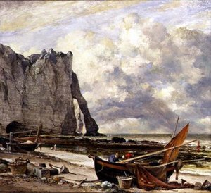 Etretat, strand a boltívvel alkotó: Edward William Cooke