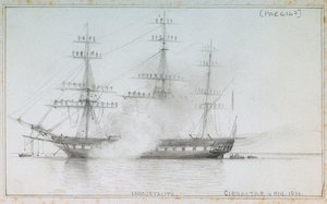 "Immortalite" Gibraltár, 1861. április 4. alkotó: Edward William Cooke
