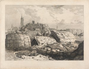 London Bridge - bontás alkotó: Edward William Cooke