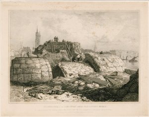 Az 1832 júniusában megjelent Old London Bridge része