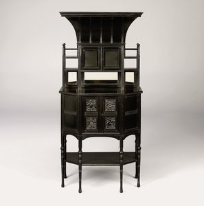 Egy ebonizált kabinet, 1873 körül alkotó: Edward William Godwin