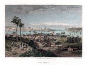 Valparaiso, Chile, 1840 alkotó: Edward Willmann