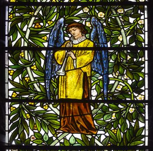 Monkton apáca, St Mary, Morris Marshall & Faulkner & Co, William Morris, Edward Burne-Jones, angyalzenész, 1873