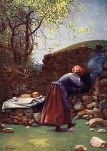Korzika: sütő sütő, Aleria (színes litho)