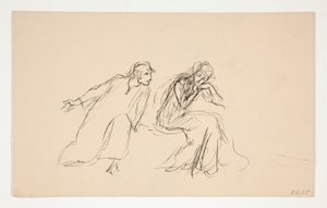 Angelo és Isabella (1104-es tanulmány) – II. felvonás, IV. jelenet, Mérés a mértékért alkotó: Edwin Austin Abbey