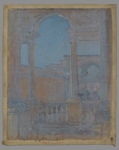 Építészeti tanulmány alkotó: Edwin Austin Abbey