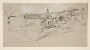 Építészeti tanulmány: Hall Farm alkotó: Edwin Austin Abbey