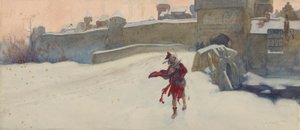 Összetétel tanulmány for alkotó: Edwin Austin Abbey