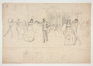Összetétel tanulmány for alkotó: Edwin Austin Abbey