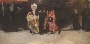 Kompozíciós tanulmány Richardnak, Gloucester hercegének és Lady Anne-nak alkotó: Edwin Austin Abbey