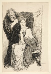 Cressida és a nagybátyja, Troilustól és Cressidától alkotó: Edwin Austin Abbey
