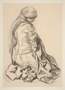 Drapéria tanulmány számára alkotó: Edwin Austin Abbey
