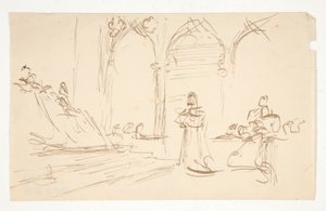 Korai tanulmány alkotó: Edwin Austin Abbey