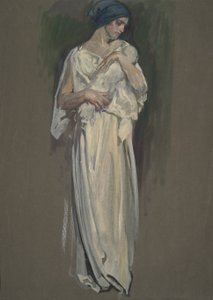 Korai tanulmány alkotó: Edwin Austin Abbey
