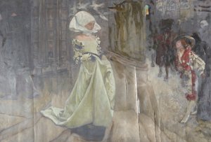Ábratanulmány, esetleg Margaret és Faust számára alkotó: Edwin Austin Abbey