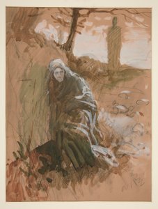 Ábra az erdőben – azonosítatlan illusztráció alkotó: Edwin Austin Abbey