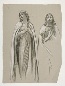 Ábratanulmányok az Aranyfához(?), A Szent Grál küldetéséből (1901-ben elkészült tizenöt festménysorozat a Boston Public Library számára) alkotó: Edwin Austin Abbey