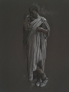 ábra tanulmány a alkotó: Edwin Austin Abbey