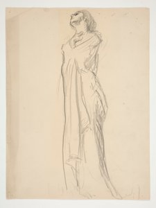 ábra tanulmány a alkotó: Edwin Austin Abbey