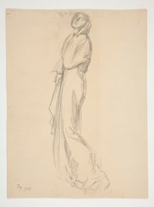 ábra tanulmány a alkotó: Edwin Austin Abbey