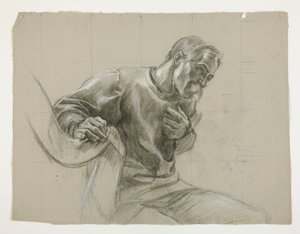 ábra tanulmány a alkotó: Edwin Austin Abbey