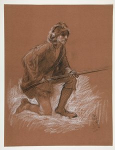 ábra tanulmány a alkotó: Edwin Austin Abbey