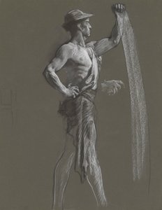 ábra tanulmány a alkotó: Edwin Austin Abbey