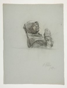 Ábratanulmány Arthur király számára alkotó: Edwin Austin Abbey