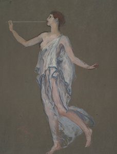 Ábratanulmány a Hírnév(?) figurájához in alkotó: Edwin Austin Abbey
