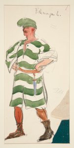 Halkereskedő, jelmezvázlat Henry Irving számára alkotó: Edwin Austin Abbey