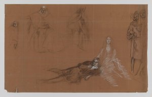 Hamlet - rajzfilmek a festményhez. II. felvonás, 2. jelenet alkotó: Edwin Austin Abbey