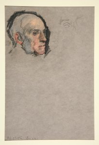 Egy férfi feje, VII. Edward koronázása portréja alkotó: Edwin Austin Abbey