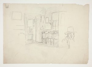 Belső tanulmány alkotó: Edwin Austin Abbey