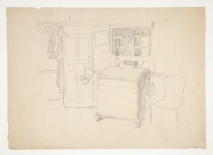Belső tanulmány alkotó: Edwin Austin Abbey