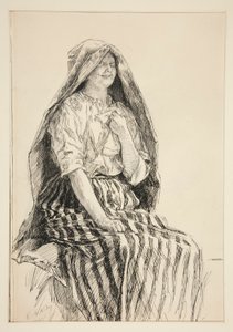 Jaquenetta, az I. felvonásból, II. jelenet, Szerelem alkotó: Edwin Austin Abbey
