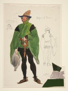 A börtönőr, jelmezvázlat Henry Irving számára alkotó: Edwin Austin Abbey