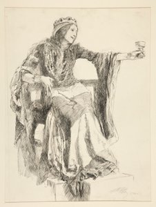Lady Macbeth, III. felvonás iv. jelenet, Macbeth alkotó: Edwin Austin Abbey