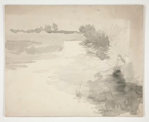 Táj egy folyó mellett alkotó: Edwin Austin Abbey
