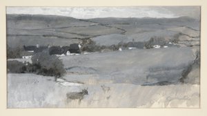 Táj tehénnel az előtérben alkotó: Edwin Austin Abbey