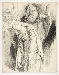 Lear Cordeliával a karjában halott, V. felvonás, iii. jelenet, Lear király alkotó: Edwin Austin Abbey